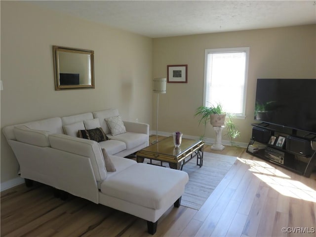 6329 Sledds Lake Rd, Mechanicsville, VA 23111 - living room featuring wood finished floors and baseboards