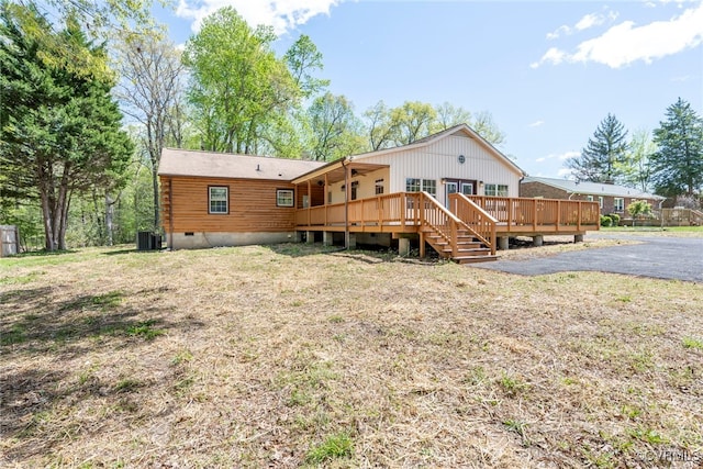 6631 Rural Point Rd, Mechanicsville, VA 23116 - back of house featuring crawl space and a deck