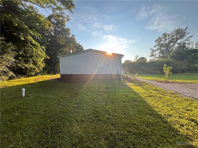 5225 Hopewell Rd, New Kent, VA 23124 - view of side of home featuring crawl space and a lawn
