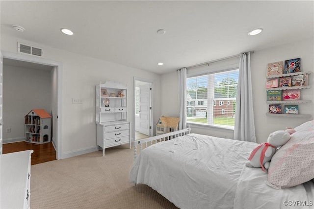 6636 Stonewolf Ct, Moseley, VA 23120 - bedroom with recessed lighting and light colored carpet