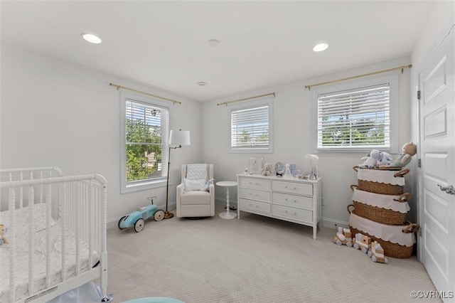 6636 Stonewolf Ct, Moseley, VA 23120 - carpeted bedroom with a nursery area and recessed lighting