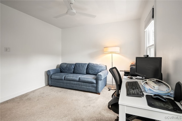 13926 Sagebrook Rd, Midlothian, VA 23112 - carpeted office space featuring ceiling fan and baseboards