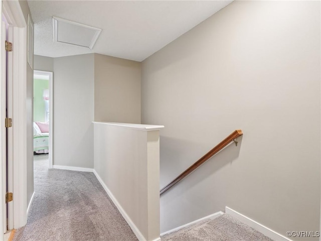 3034 Sara Jean Ter, Glen Allen, VA 23060 - corridor with an upstairs landing, carpet flooring, and attic access