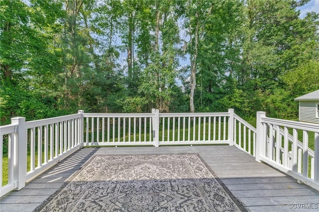 3130 Tinsley Ter, Prince George, VA 23875 - wooden deck featuring view of wooded area