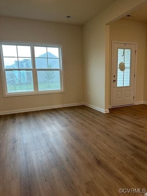 7079 Hepworth Dr, Henrico, VA 23231 - entryway featuring dark wood-style floors and baseboards