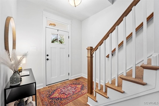 3616 Bonnies Way, Powhatan, VA 23139 - entryway with wood finished floors and stairs