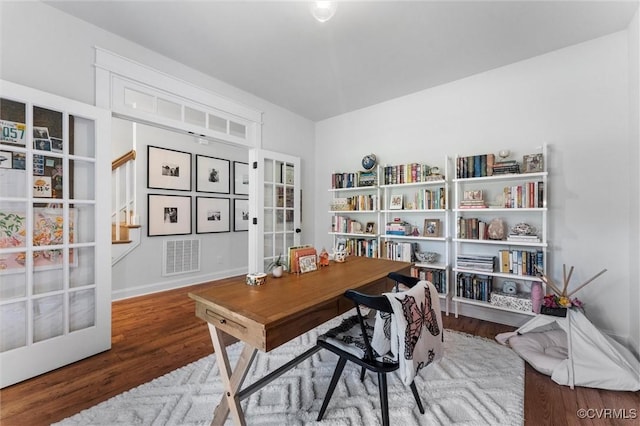 3616 Bonnies Way, Powhatan, VA 23139 - office space featuring wood finished floors and french doors