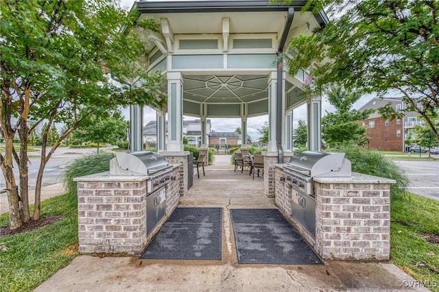 4357 Saunders Station Loop Unit B, Henrico, VA 23233 - view of patio / terrace featuring an outdoor kitchen and a gazebo