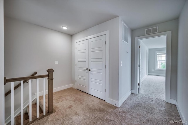 4357 Saunders Station Loop Unit B, Henrico, VA 23233 - corridor featuring carpet floors and an upstairs landing