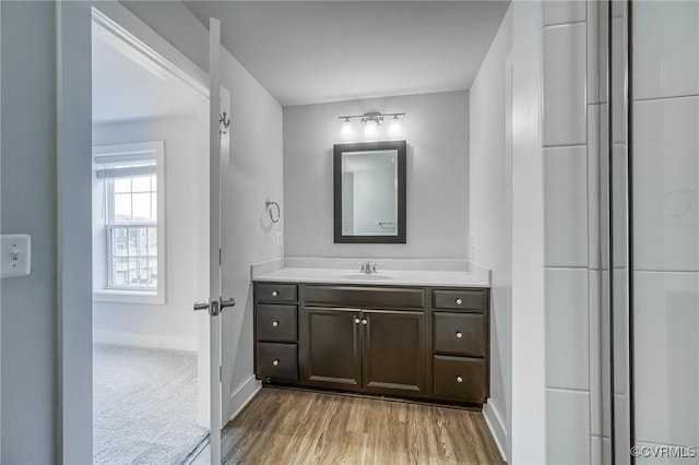 4357 Saunders Station Loop Unit B, Henrico, VA 23233 - bathroom with vanity and wood finished floors