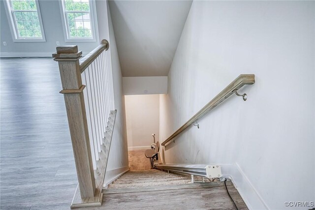 4357 Saunders Station Loop Unit B, Henrico, VA 23233 - staircase featuring wood finished floors and baseboards
