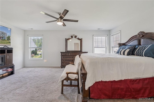17018 Westervelt Ct, Chesterfield, VA 23120 - carpeted bedroom featuring multiple windows and a ceiling fan