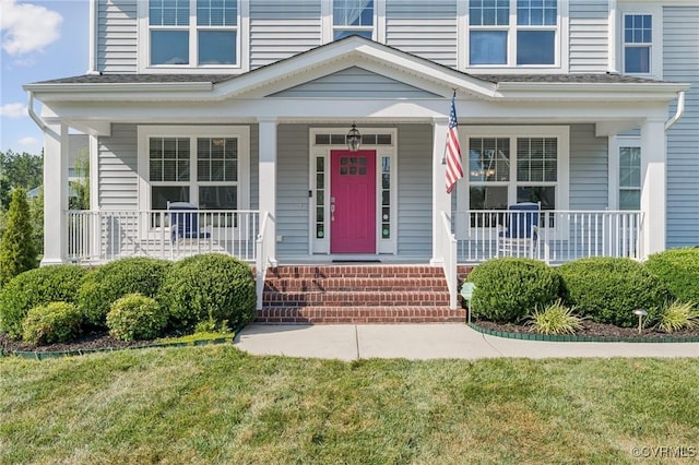 17018 Westervelt Ct, Chesterfield, VA 23120 - entrance to property with a lawn and a porch