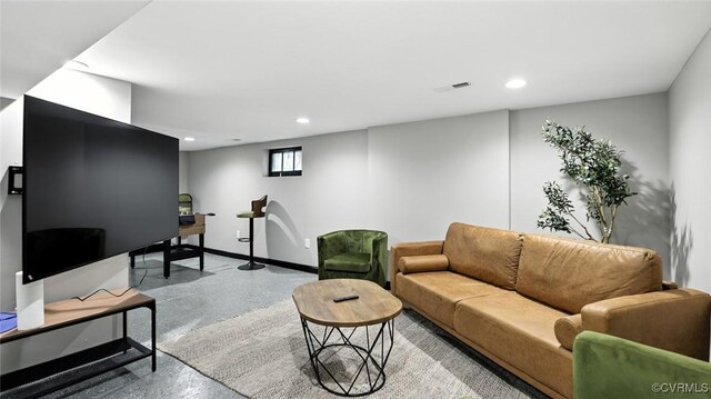 1323 Avondale Ave, Richmond, VA 23227 - living area with recessed lighting and baseboards