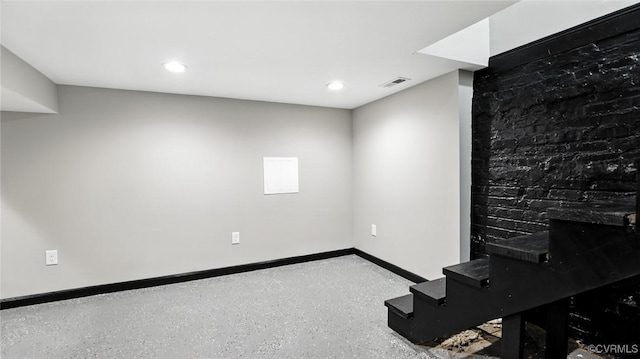 1323 Avondale Ave, Richmond, VA 23227 - finished basement featuring recessed lighting and stairs