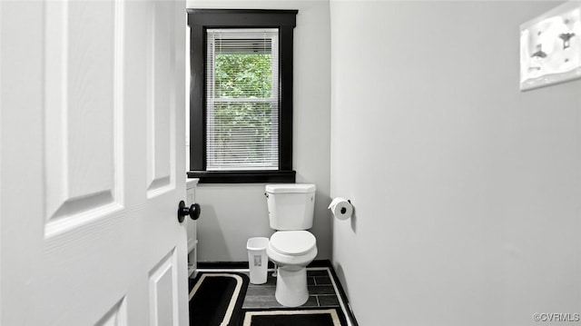 1323 Avondale Ave, Richmond, VA 23227 - bathroom with toilet and tile patterned floors