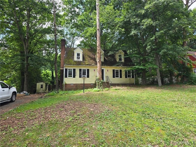 12322 Laprade St, Chester, VA 23831 - new england style home featuring crawl space, a chimney, and a front yard
