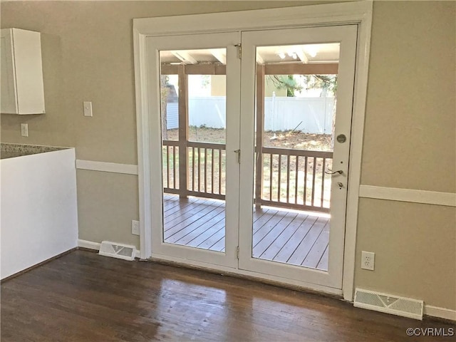 5206 Hallmark Dr, Chesterfield, VA 23234 - doorway to outside with plenty of natural light and dark wood finished floors