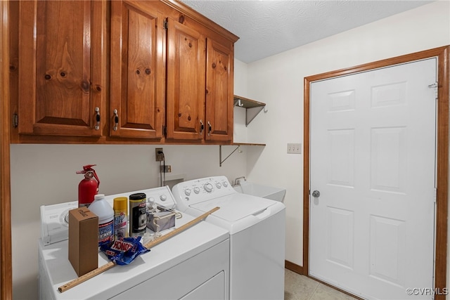 6768 Poplar Woods Ct, Quinton, VA 23141 - laundry room featuring separate washer and dryer and cabinet space