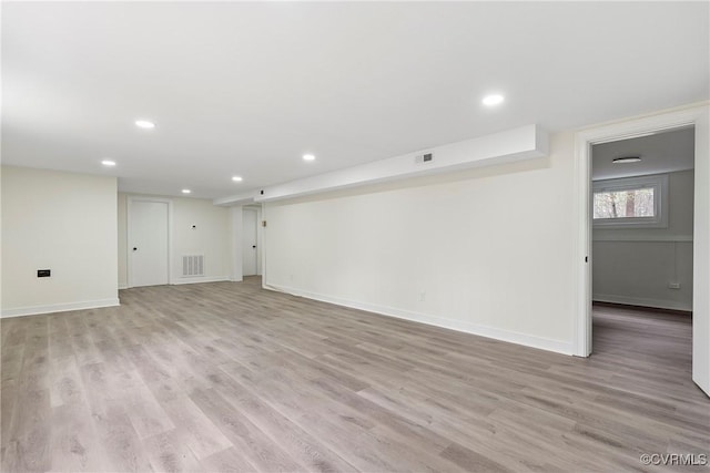 4029 Old Buckingham Rd, Powhatan, VA 23139 - unfurnished living room featuring light wood finished floors and recessed lighting