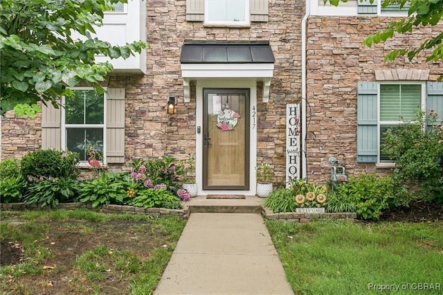 4217 Pillar, Williamsburg, VA 23188 - view of exterior entry featuring stone siding