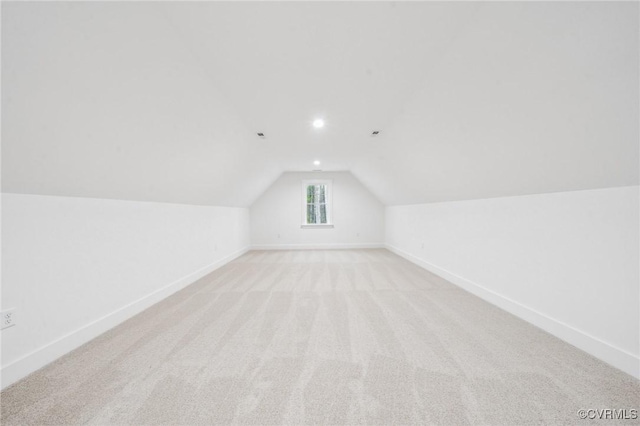 2467 Judes Ferry Rd, Powhatan, VA 23139 - bonus room featuring vaulted ceiling, light colored carpet, and recessed lighting