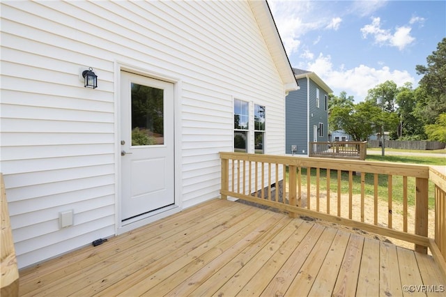 706 S Main St, Blackstone, VA 22824 - deck with a yard