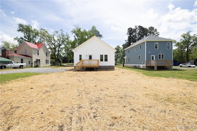 706 S Main St, Blackstone, VA 22824 - rear view of house featuring a deck