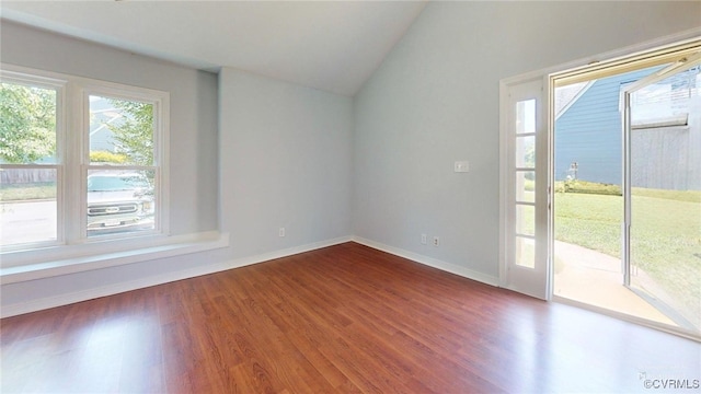 7816 Camolin Ct, Henrico, VA 23228 - unfurnished room with wood finished floors and vaulted ceiling