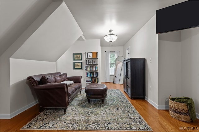5307 Dermotte Ln, North Chesterfield, VA 23237 - sitting room with light wood-type flooring and vaulted ceiling