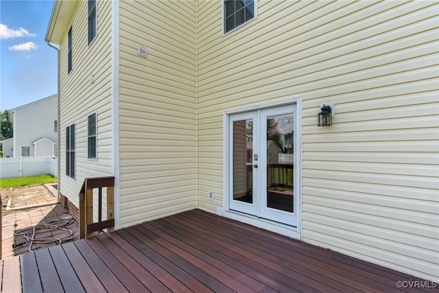 11219 Mill Place Ter, Glen Allen, VA 23060 - wooden deck with french doors