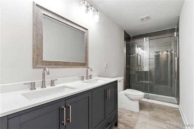 11219 Mill Place Ter, Glen Allen, VA 23060 - bathroom featuring double vanity and a stall shower
