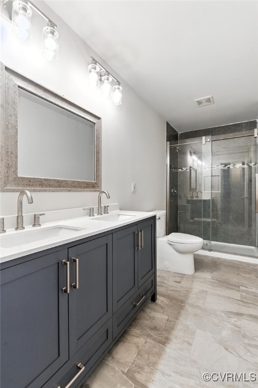 11219 Mill Place Ter, Glen Allen, VA 23060 - bathroom featuring double vanity and a stall shower