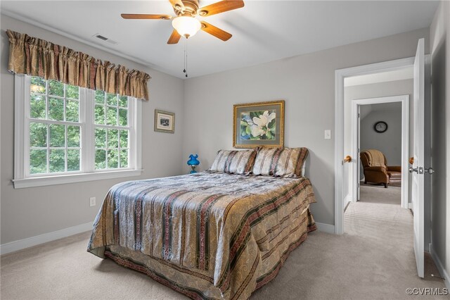 1638 Olde Links Dr, Powhatan, VA 23139 - bedroom with carpet and a ceiling fan