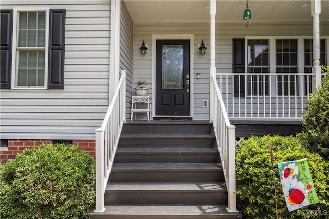 1638 Olde Links Dr, Powhatan, VA 23139 - view of exterior entry with covered porch and crawl space