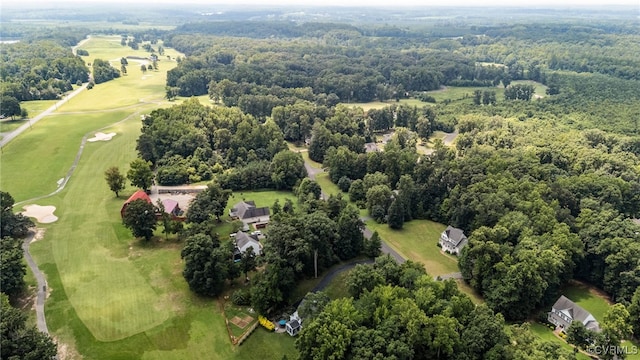 1638 Olde Links Dr, Powhatan, VA 23139 - bird's eye view of a golf club and a heavily wooded area