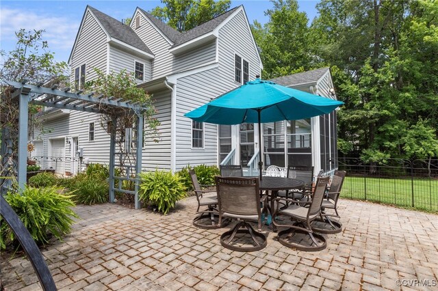 1638 Olde Links Dr, Powhatan, VA 23139 - view of patio with a pergola and outdoor dining area