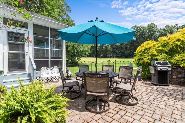 1638 Olde Links Dr, Powhatan, VA 23139 - view of patio / terrace featuring grilling area and outdoor dining area