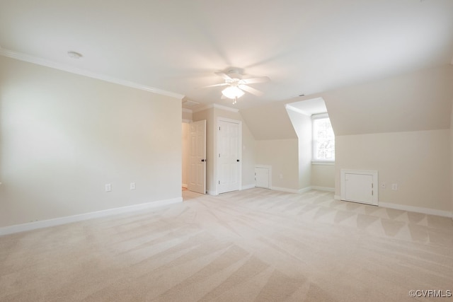 10801 Cherry Hill Dr, Glen Allen, VA 23059 - bonus room featuring ceiling fan, light carpet, and lofted ceiling