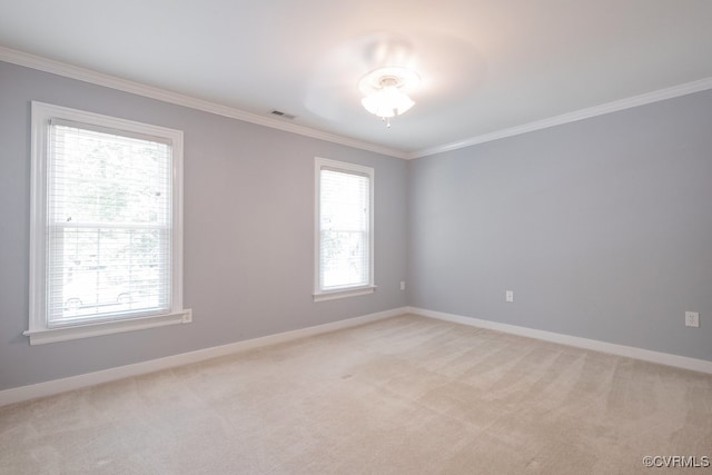 10801 Cherry Hill Dr, Glen Allen, VA 23059 - unfurnished room featuring crown molding, healthy amount of natural light, and light carpet