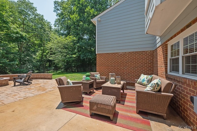 10801 Cherry Hill Dr, Glen Allen, VA 23059 - view of patio / terrace featuring an outdoor hangout area
