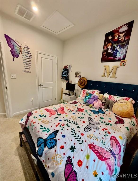 2007 Turtle Pkwy, Henrico, VA 23150 - bedroom with attic access and carpet floors