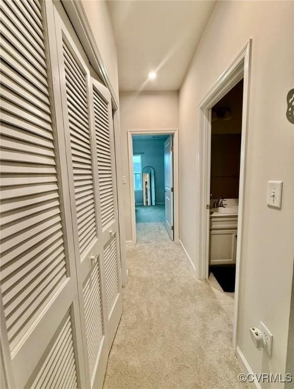 2007 Turtle Pkwy, Henrico, VA 23150 - hall featuring light carpet and recessed lighting