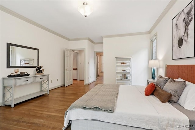 2019 Hornes Lake Rd, Williamsburg, VA 23185 - bedroom featuring ornamental molding and wood finished floors