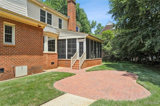2019 Hornes Lake Rd, Williamsburg, VA 23185 - view of patio featuring a sunroom