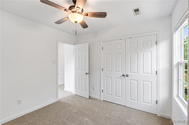 4107 Forest Vine Pl, Chesterfield, VA 23834 - unfurnished bedroom featuring carpet, a closet, and ceiling fan