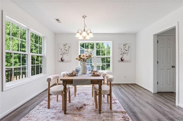 4107 Forest Vine Pl, Chesterfield, VA 23834 - home office with healthy amount of natural light, wood finished floors, and a chandelier