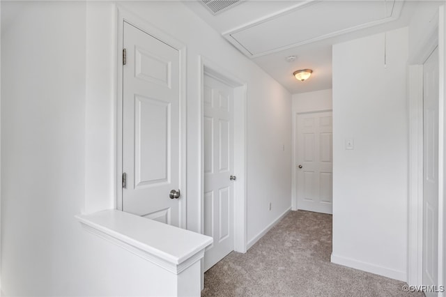 4107 Forest Vine Pl, Chesterfield, VA 23834 - hallway featuring attic access and light carpet