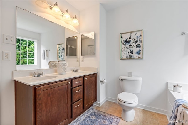 4107 Forest Vine Pl, Chesterfield, VA 23834 - full bath with double vanity and tile patterned flooring