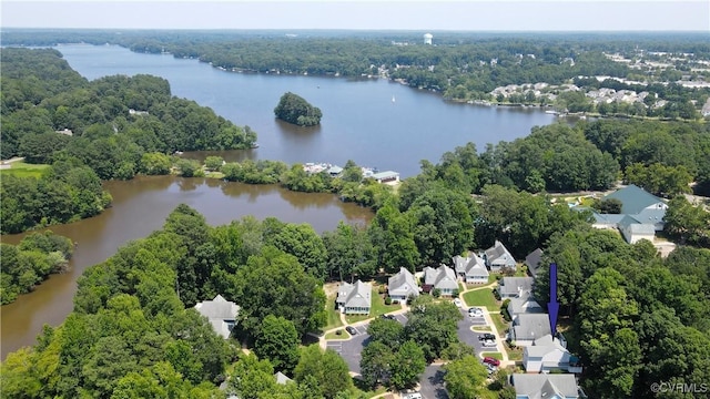 14715 Boyces Cove Dr, Midlothian, VA 23112 - aerial perspective of suburban area featuring a large body of water